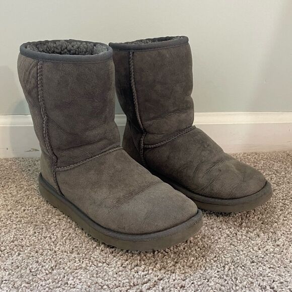 UGG Gray Classic Short Boots - Picture 1 of 6